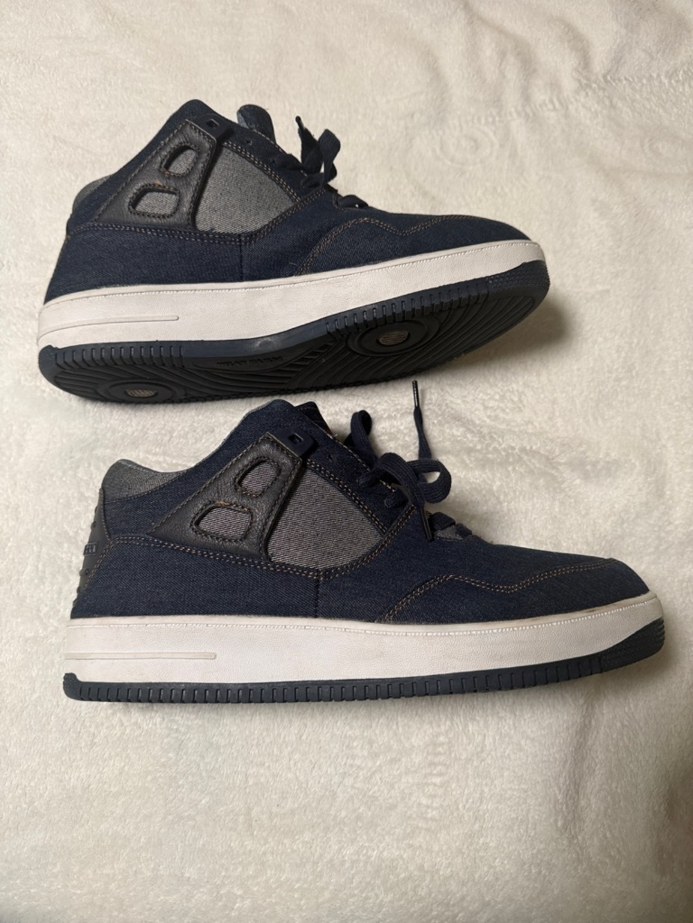 Phat Farm High-Top Sneakers in Navy Blue Denim - Picture 7 of 9